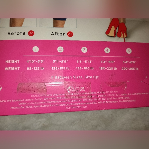 NWT Sealed ASSETS Spanx Shaping Sheers Black Size 5 (5"4-6"0 220-265) - Picture 3 of 4